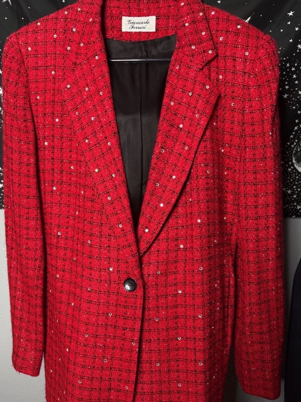 Giancarlo Ferrari Vintage Red Blazer Jacket